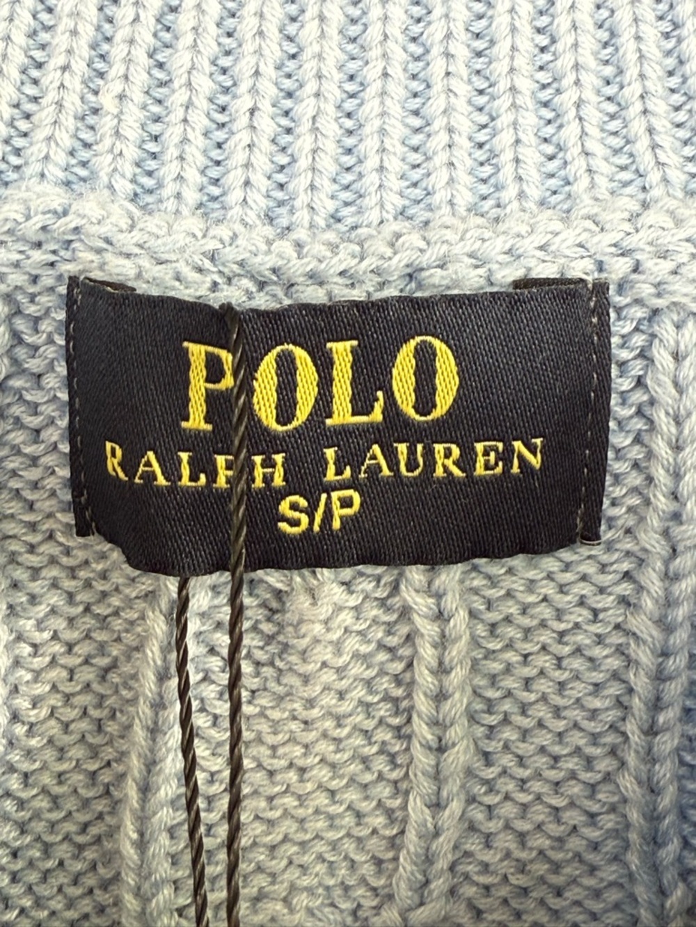 Polo by Ralph Lauren light Blue Cable Knit Cardigan Size S, M - Picture 2 of 5